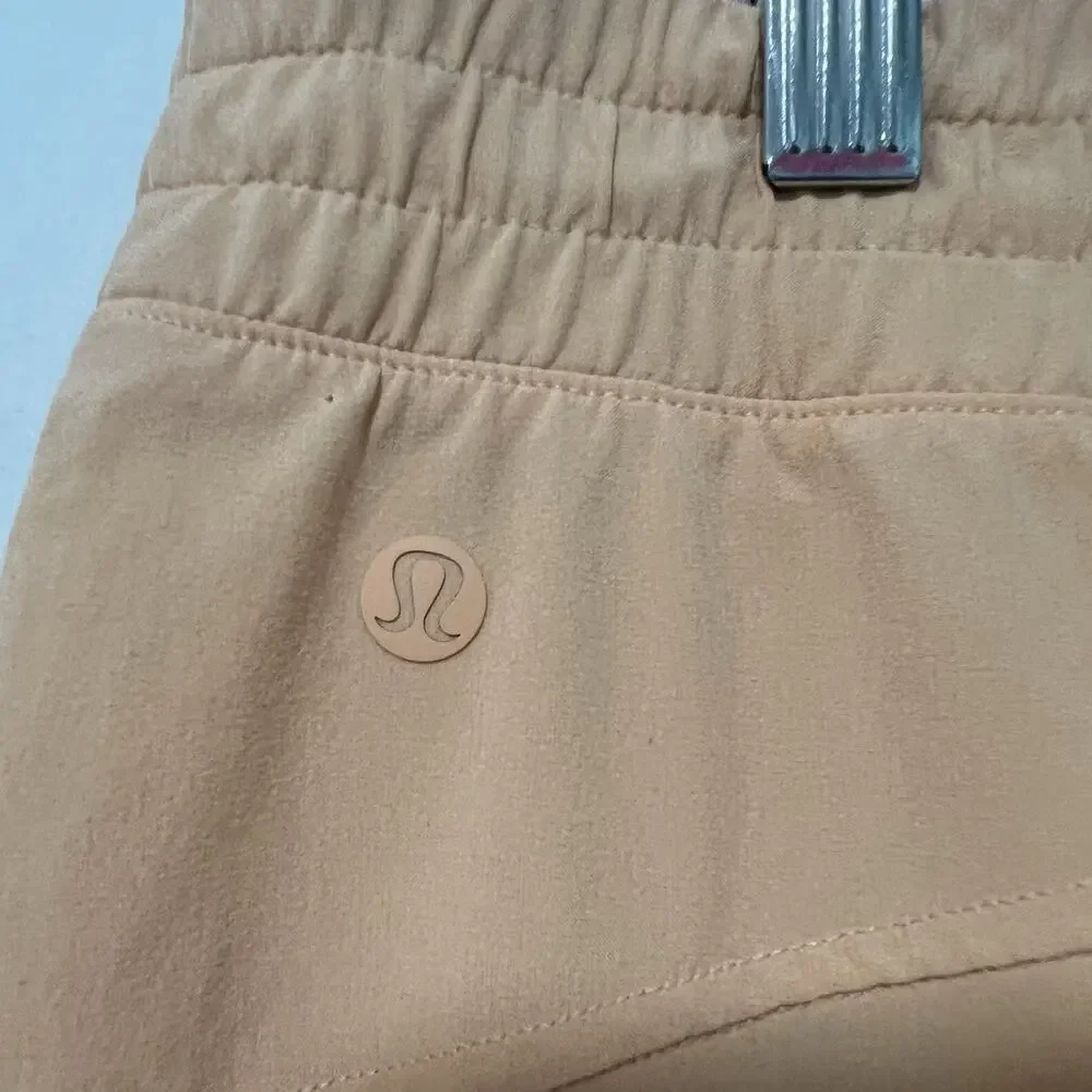 Lululemon Swift Mid-Rise Wide-Leg Pant Women's 14 Peach Bellini Athleisure EUC